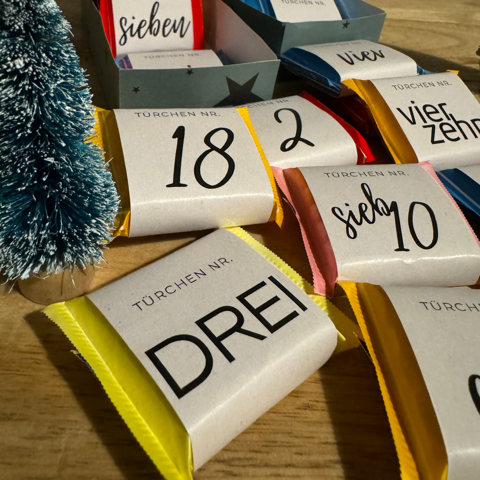 DIY | Adventskalender- Schokoladentafeln