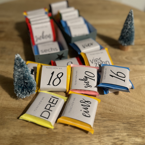 DIY | Adventskalender- Schokoladentafeln