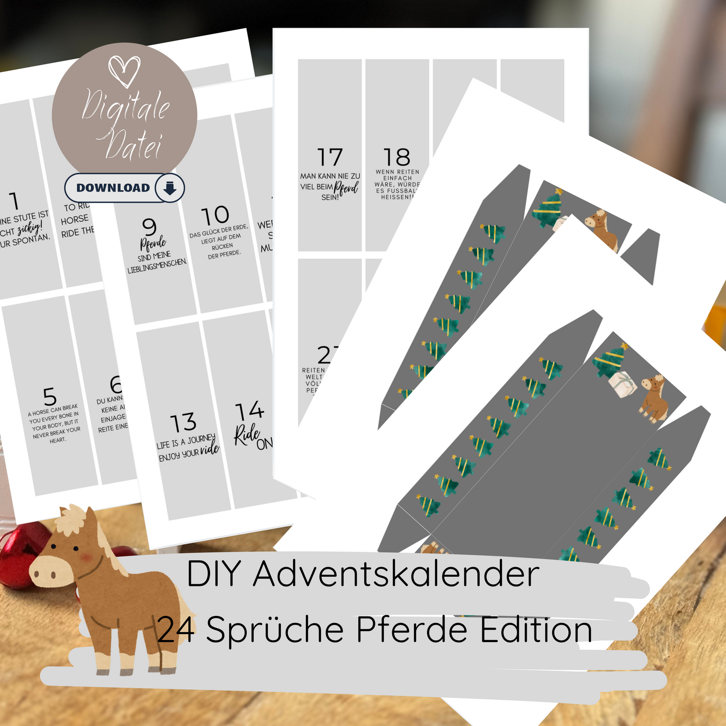 DIY | Adventskalender- Schokoladentafeln - Pferde Edition