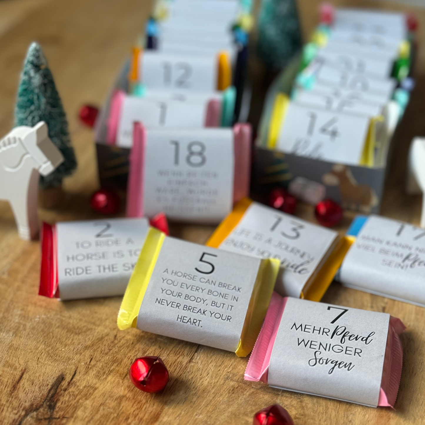 DIY | Adventskalender- Schokoladentafeln - Pferde Edition