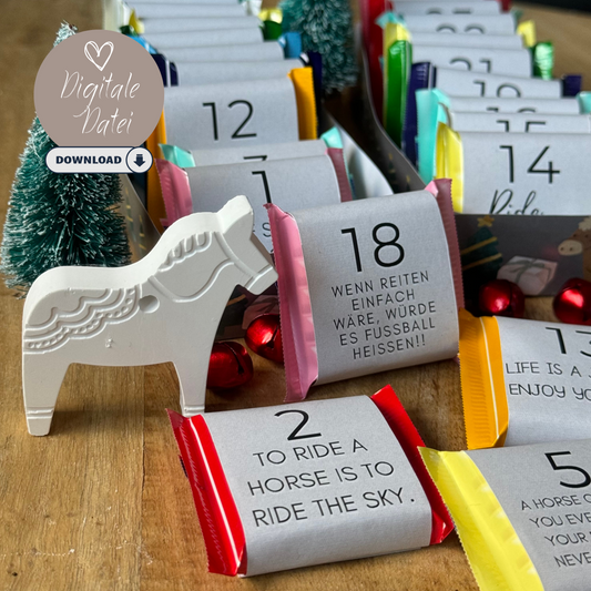 DIY | Adventskalender- Schokoladentafeln - Pferde Edition
